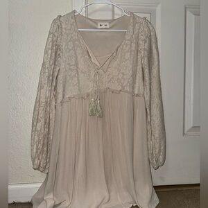 Cream boho dress